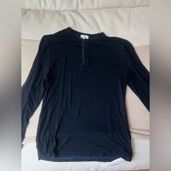 Ag Adriano Goldschmied Black Long Sleeve Tees - Picture 1 of 4